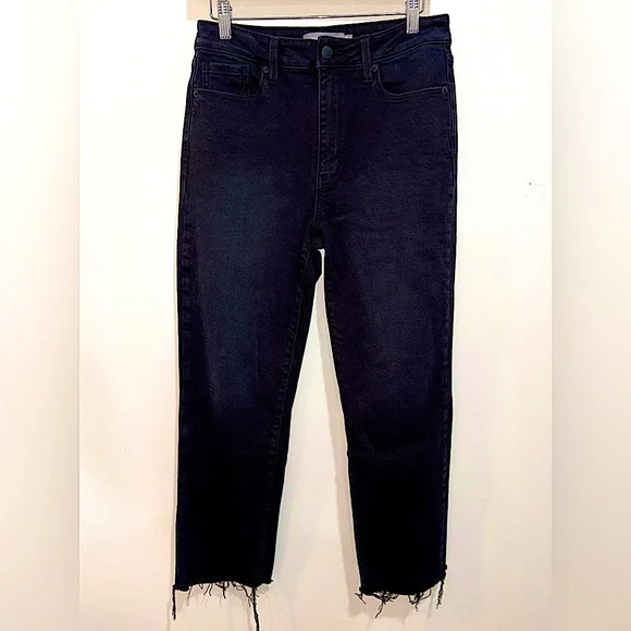 Just USA Jeans Just Usa Black Raw Hem Ankle Jeans High Rise